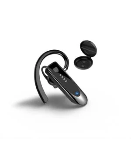 Bluetooth Earpiece, Wireless Handsfree with Microphone, 20Hrs Call Time Bluetooth 5.4 Headset, 180 Hrs Standby Time Headset for Business/Trucker/Driver, Bright Black